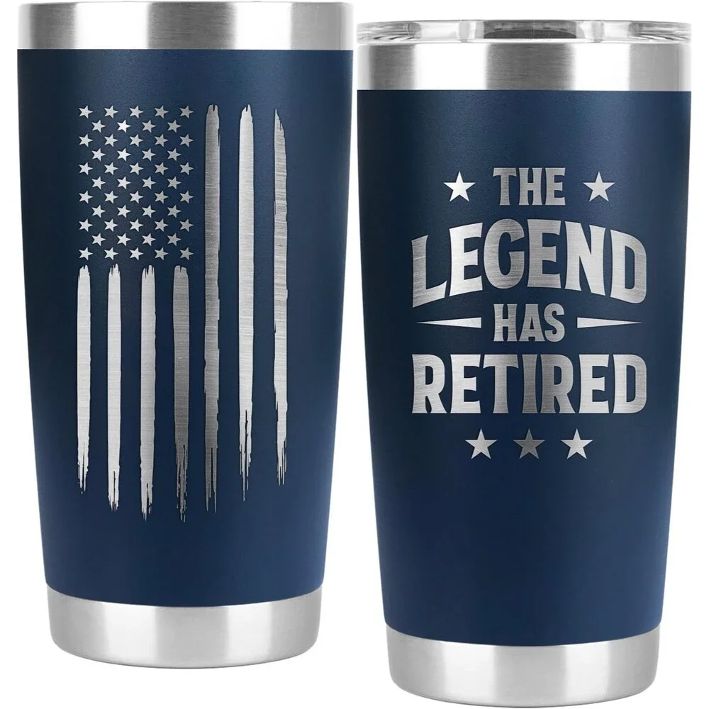 Retired Not My Problem Anymore Tumbler, Navy, 20oz